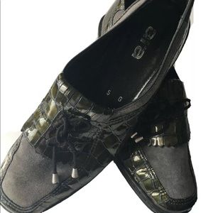 Ara Rachel Crocodile Slip On Olive Loafer Size 5